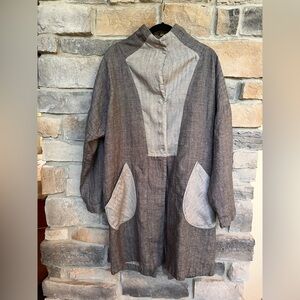 SOLD - Icelandic Design Lagenlook Linen Jacket (Size 14+)